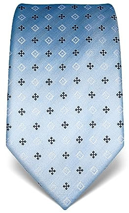 Vincenzo Boretti Herren Krawatte reine Seide gemustert edel Männer-Design zum Hemd mit Anzug für Business Hochzeit 8 cm schmal/breit hellblau