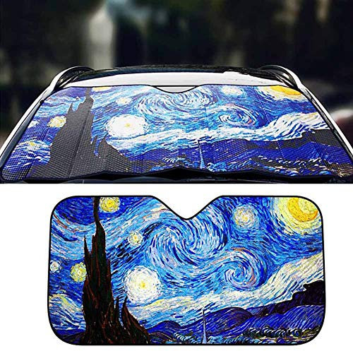Xihaoer Parabrisas para el automóvil Paraguas Auto Parabrisas Cortina Protección contra el Sol Cubierta de la Ventana Delantera La lámina de Aluminio Persiana de la Cortina (Nube)