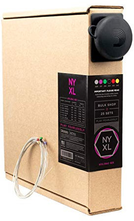 D'Addario NYXL0942-B25 Nickel Wound E-Gitarrensaiten, Super Light, 09-42, Bulk 25 Sets