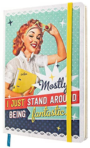 Nostalgic-Art Retro Notizbuch, A5, Stand Around Being Fantastic – Geschenk-Idee für Nostalgie-Fans, Bullet Journal dotted, Vintage Design