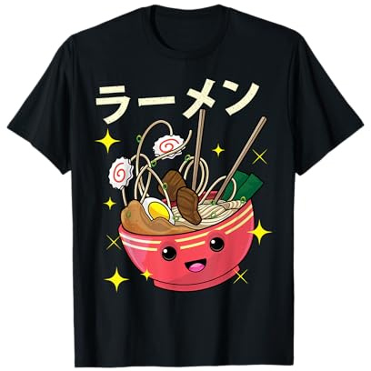Ramen Bowl Chopsticks Japanese Noodle Soup Kawaii T-Shirt