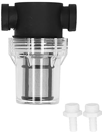 Filtro in linea con portagomma da 3/8 , filtro per acqua in linea professionale con filtro a rete da 150 micron / 100, filtro a T per birra per birra fatta in casa, filtraggio di acqua e birra