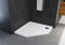 Sellon24® Duschwanne extraflache Acryl-Duschtasse zum direkten Aufkleben Aufbau-Höhe 5 cm (90x90x5 5-eckig)