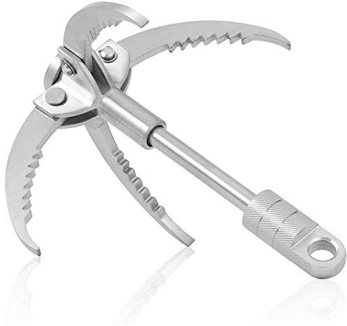 Large Grappling Hook, 4-Claw Folding Stainless Steel Grapple Hooks for Outdoor Survival, Camping, Hiking, Tree &Mountain Climbing