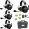 Came-TV 4er-Pack Kuminik8 1.9GHz drahtloses Intercom-Headset, Vollduplex-Intercom-Kommunikationssystem, 450m Lange Entfernung mit Rauschunterdrückung & Null Latenz für Kirche Film Produktion Drohne