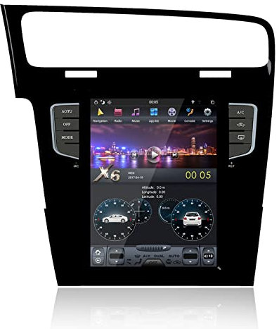 MOOKAKA Tesla Radio Android Autoradio 2 Din GPS Navigation Haupteinheit für Volkswagen Golf 7 2013-2016 Multimedia Player Stereo 10.4 Zoll Vertikaler Bildschirm mit Carplay DSP Bluetooth (PX6,4+32GB)