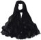 Rayon Vogue Collection Crinkle Crimp Hijab Maxi-Schal, Kopftuch, Rüschen, Schwarz , One size