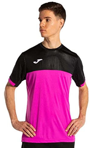 Joma Montréal T-Shirt, Rose Fluo/Noir, M Homme