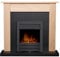 Adam Southwold Fireplace in Oak & Black with Colorado Electric Fire in Black, 43 Inch