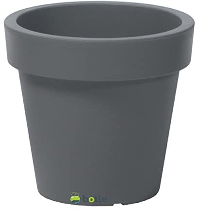 Pot de Fleurs - en Plastique - Pierre Grise - 40 x 36,1 cm