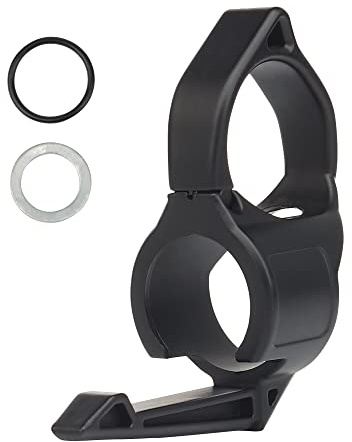 WarmHeartting 2,2 cm taktischer Taschenlampenring, tragbarer Taschenlampenhalter, Fingerentriegelungsring mit Taschenclip, Taschenlampenzubehör