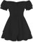 Women Boho Romper Off Shoulder Ruffle Chiffon Shorts Mini Dress Floral Print One Piece Casual Strapless Jumpsuit Double Layer Ruffle Hem Playsuits Beach Summer Dresses Overall Outfit Black X-Large
