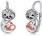 925 Sterling Silber Faultier Ohrhänger Ohrringe Leverback Tier Schmuck für Damen Mädchen