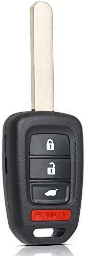 Key Fob Remote Replacement Fits for Honda CRV 2017 2018 2019 2020 / Civic (5-DOOR HATCHBACK) 2017-2021 MLBHLIK61TA Keyless Entry Remote Control 4 Button Head Key 35118-TLA-A00 35118-TGG-A00(Pack of 1)