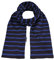 modAS Unisex Bretonischer Schal mit Streifen und uni verschieden Farben - Herrenschal Damenschal Kinderschal 13x120 cm in Blau-Royal