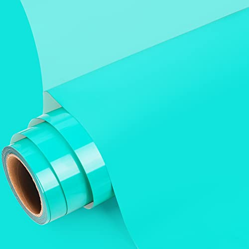 GIRAFVINYL Turquoise Heat Transfer Vinyl Teal HTV - 12” X 5ft Teal Iron On HTV Vinyl for Tshirt,Canvas?Works with All Cutting Machine