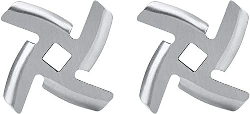 KOMUNJ Set di 2 lame in acciaio inox per macinare e tagliare la carne