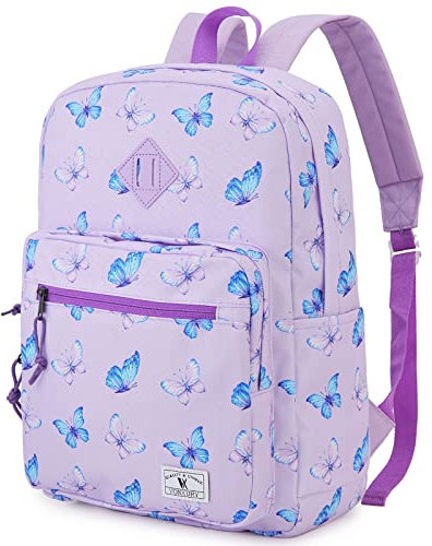 VX VONXURY Schulrucksack Damen Herren, Leichter College-Rucksack, Wasserabweisend 15.6 Zoll Laptop Daypack Tagesrucksack für Teenager Jungen und Mädchen Reisen Arbeit Helles Lila