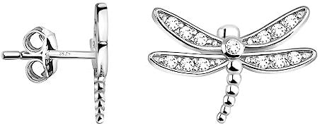 SOFIA MILANI - Damen Ohrringe 925 Silber - mit Zirkonia Steinen - Libellen Ohrstecker - E2228