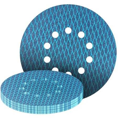 GZKTY Lot de 15 disques abrasifs excentriques de 225 mm - 10 trous - Grain 60 - En forme de Losange - anti-colmatage - Pour Ponceuse Girafe