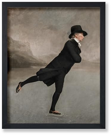 Poster Master Poster Reverend Robert Walker Skating on Duddingston Loch, The Skating Minister, Minimale Kunst, Geschenk für Männer und Frauen, Dekoration für Schlafzimmer oder Wohnzimmer, 20,3 x 25,4