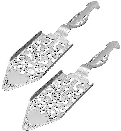 Zerodeko 2stücke Metall Wermutlöffel Für Absinth Feiner Absinth-tropfer Aus Rostfreiem Stahl Mehrzweck-absinth-löffel Bar-zubehör Zum Auflösen Von Zucker in Einem Absinthglas