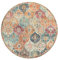 IGTOPS Runder Teppich Boho Teppich, rutschfest Baumwollteppich, Washchbar Küchenteppich Modern Weich Kurzflor Blumenteppich, Badematten, Glatte Pelzteppiche Bodenteppichmatte (Orange, 160CM)
