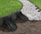 Bordure de Jardin Flexible en Caoutchouc 4 m de Long avec piquets de Fixation, Noir, lot A (4 Longueurs + 16 piquets)