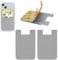 Vilbocr Phone Card Holder Stick on,2Pack Self Adhesive Card Holders for Back of Phone,Silicone Sticky Credit Card Holder for Cell Phone, for Credit Card ID Business Card-Portable Cash Binder (Grey)