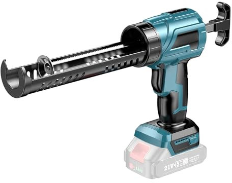 ﻿ Pistolet à Cartouche Sans Fil 21V, pistolet à colle électrique 300ML,vitesse réglable, pistolet à cartouche sans fil pour portes et fenêtres, pistolet à verre, machine à coudre ﻿ (Sans batterie)