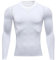 Smatstyle Kompressionsshirt Herren Funktionsshirt Langarm Schnelltrocknendes Compression Sportshirt Atmungsaktiv Laufshirt für Fitness (DE/NL/SE/PL, Alphanumerisch, XL, Regular, Regular, Weiß)
