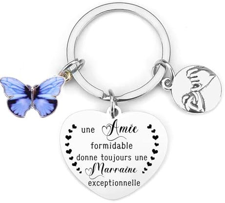JRZDFXS Cadeau Marraine Porte clef Cadeau Marraine demande Cadeau Marraine personnalisé Cadeau Marraine anniversaire Cadeau Marraine Noel Cadeau Veux tu etre ma marraine (2)