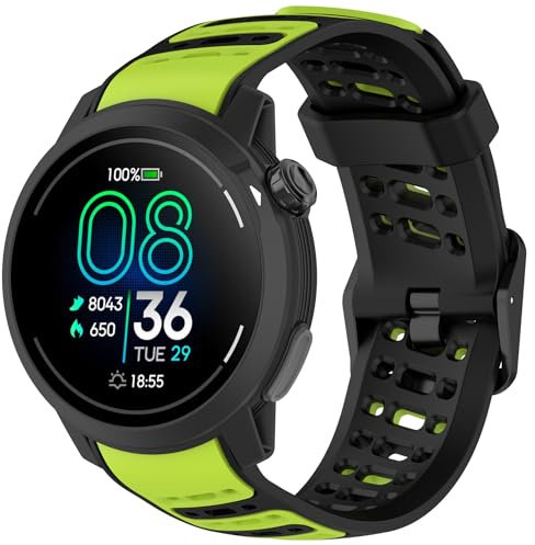 Armband kompatibel mit Coros Pace Pro, verstellbares Ersatzarmband, Silikon-Sportband für Coros Pace Pro Smartwatch, Damen und Herren, Einheitsgröße, Silikon, Silikon-Sportarmbänder, kompatibel mit