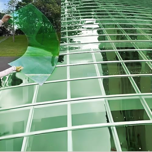 CUXAHO Polycarbonat Dachplatten,Transparente Kunststoffplatten Klar Gewächshaus Platten Frühbeet Vordach Sonnenraum Ersatz Tageslichtplatten,Regensicher,Zuschneidbar,1 mm dick(Green,0.6x2m/2x6.6ft)