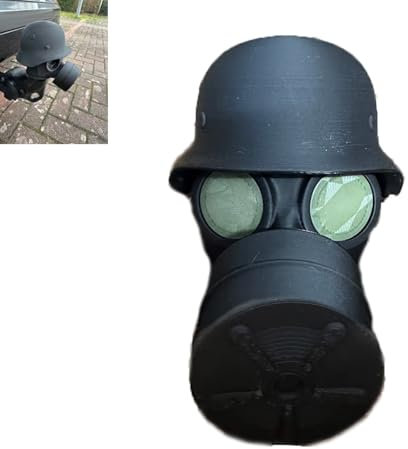 Homaskylynn Deckkappe Für Die Anhängerkupplung, Kunststoff Abdeckung Anhängerkupplung, Schutz Kappe Anhängerkupplung, Mütze Mit Helm Und Maske Mit Wunschaugenfarbe(Oliv)