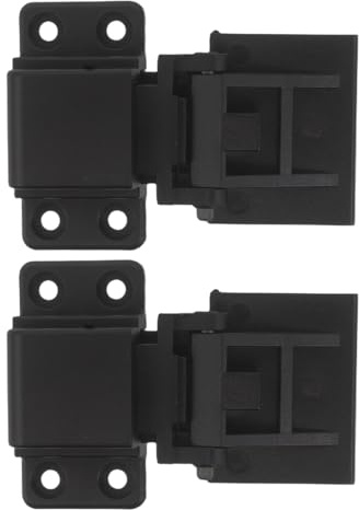 Record Player Lid Hinges 1 Pair Black Plastic Turntable Cover | Universal Fit, Easy Installation, Stable Anti-slip Structure, Enhanced Debris Protection for Home Audio