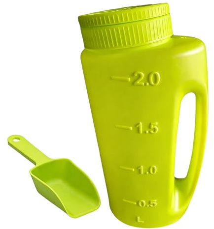 Handstreuer 2L,Düngerstreuer,Kleinstreuer,Handstreugerät, Salzstreuer,Saatgut Streugutbehälter,Robuster Streugutstreuer Für Steinsalz Split & Sand,Universelles Handgerät Winterdienst Rasen Or Gehwege