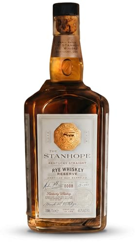 Stanhope Kentucky Straight Rye Whiskey (700 ml) – Würziger Straight Rye Whisky mit hohem Roggenanteil – Komplexe Aromen von Haselnuss bis Pfeffer – Für langen, wärmenden Genuss pur