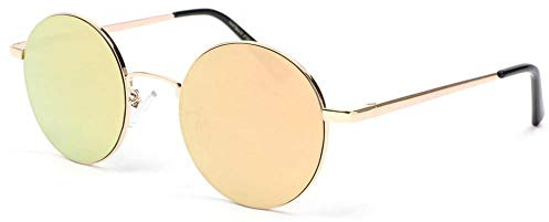 Eye Wear Lunette de soleil ronde miroir dore Obladi - Taille unique - Jaune