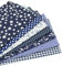 7 Stueck Baumwollstoff Meterware Stoffpaket 50 x 50cm DIY Patchwork Stoffe Kunsthandwerk 100% Baumwolle Baumwolltuch Verschiedene Marine Blau Serie Dunkel Blau