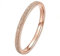 PAURO Squillare Donna Acciaio Inossidabile Oro Rosa 2MM Impilabile Nozze Banda Squillare Sabbiare Finire Taglia 10