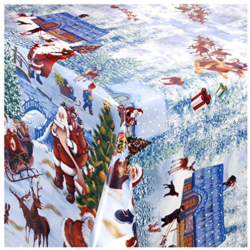 TEXMAXX® Wachstuchtischdecke Weihnachten versch. Größen - 200 x 140 cm/abwaschbare Tischdecke/Wachstischdecke/Weihnachts Wachstuch Tischdecke