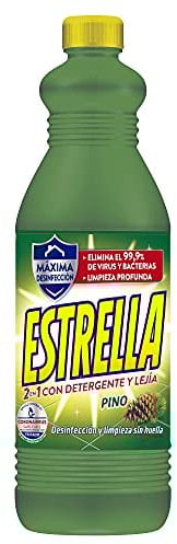 Estrella 2 en 1 Limpiador con Detergente y Lejía, Fragancia de Pino, 1350ml