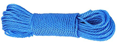 Cuerda de Nylon, MAGT 20M Cuerda para Colgar Resistente Cuerda para Tender la Ropa Jardín Acampar al Aire Libre(Bule)