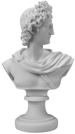 Gott Apollo Büste griechische Statue Skulptur Gussmarmor Kopie