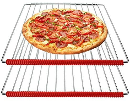 HYFIVE Oven Shelf Protectors Burn Guard Heat Resistant Silicone Cooker Strips 2 Pack RED Oven Shelf Protectors Silicone Oven Shelf Edge Guards Cooker Guard Disability Aid Safety at Home
