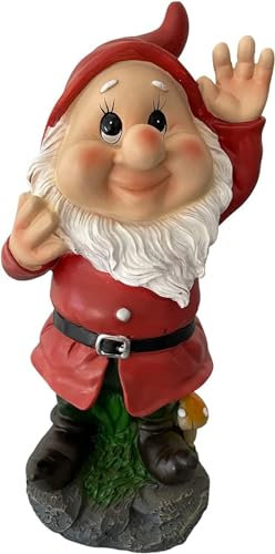 Decor Space Biancaneve ed i sette nani in poliresina da giardino nanetti per aiuola h 44 cm (Eolo)