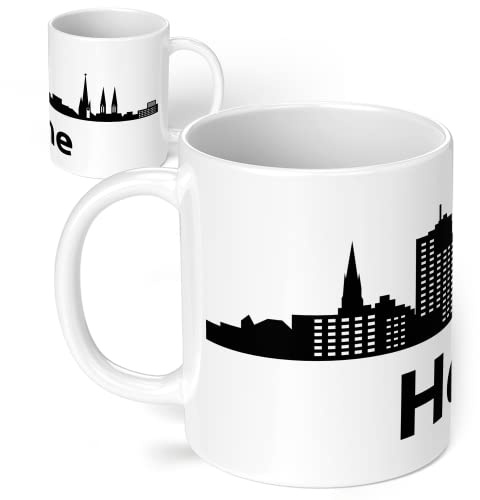 True Statements Tasse Ruhrpott Skyline Ruhrgebiet NRW - Kaffeetasse mit schönem Spruch - beidseitig bedruckt - spülmaschinenfest, stadt herne