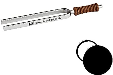 Sonic Energy Planeten Stimmgabel, Saros Periode (TF-M-SP) | 241,56 Hz, Ton H3, 16,6 cm lang, 68 g, in Deutschland gefertigt, inkl. Hülle, vernickelter Stahl, Korkgriff
