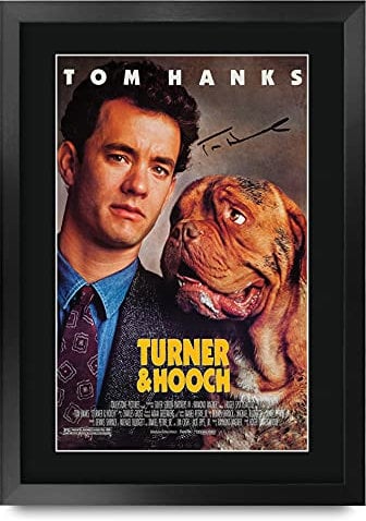 HWC Trading FR A3 Turner & Hooch Tom Hanks Gifts Printed Poster Signed Autograph Picture for Movie Memorabilia Fans - A3 Framed